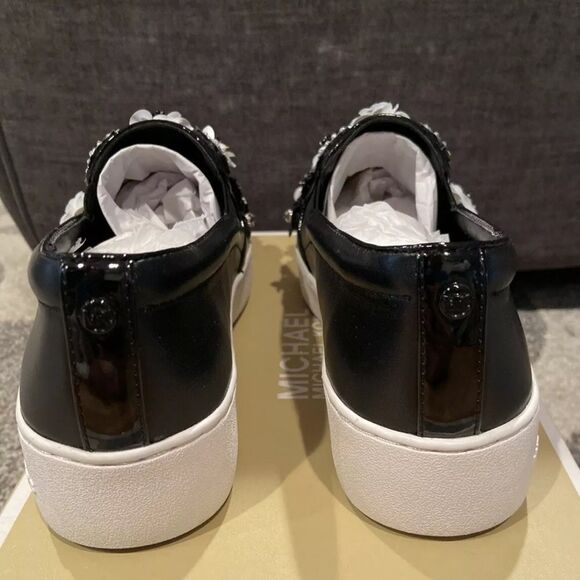 Michael Kors Women’s Trent Slip Leather Black - Picture 5 of 12